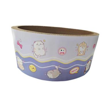 Imagem de KiBcsLic Arranhador para gatos, cama, espreguiçadeira, sofá, tigela de papelão ondulado, almofada de arranhar para gatos internos, para dormitório, sala de