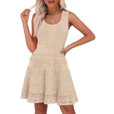 Imagem de Minivestido de verão ANRABESS sem mangas, regata de malha, vestido de 