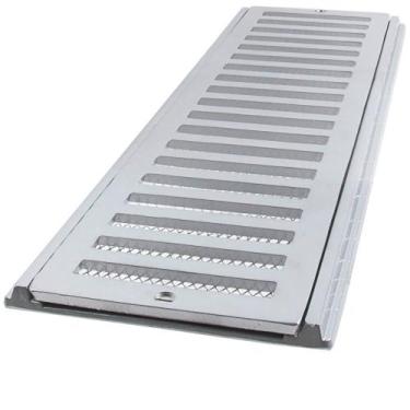 Imagem de Grelha e Porta Grelha de Alumínio com Tela 10x50cm - CJ1050CTE - LGMAI