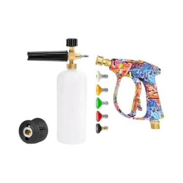 Imagem de Pistola De Água De Alta Pressão 4350PSI Com Lança De Espuma 1L Spray C