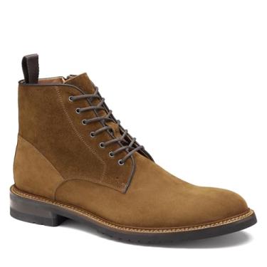 Imagem de Johnston & Murphy Bota masculina Hartford de bico liso no tornozelo, Camurça italiana Snuff, 41