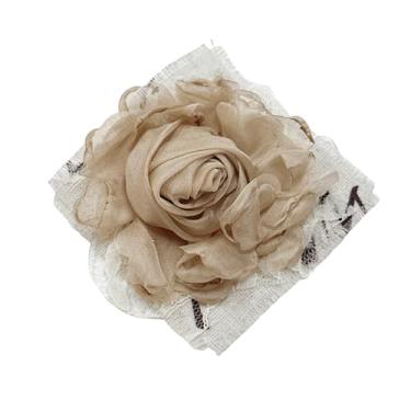 Imagem de Alfinetes delicados de flores de rosa para mulheres meninas elegantes flores alfinetes de lapela grampos de cabelo moda estilo vintage terno acessórios para vestido de casamento, baile, dança, festa