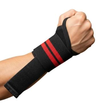 Imagem de Par Faixa Para Pulso Protetor Munhequeira Elástica Par Treino Ajustável Confortável Suporte Academia Musculação Performance Resistência