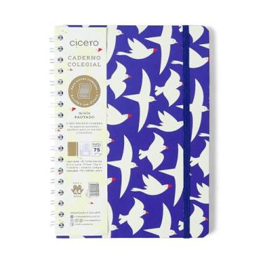 Imagem de CADERNO ESPIRAL COLEGIAL LITORAL PAUTADO 17X24 REVOADA AZUL 1 MATÉRIA 80 FLS