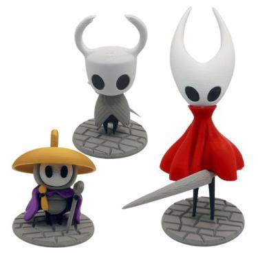 Imagem de Boneco Hollow Knight O Cavaleiro, Hornet e o Sherma - 3D Think BR