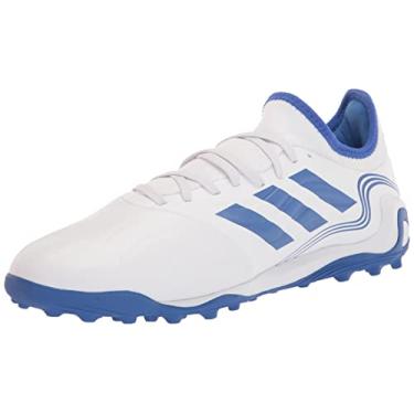 Imagem de adidas Tênis de futebol unissex Copa Sense.3 para adultos, Branco/Azul/Índigo Legacy, 6 Women/8 Men