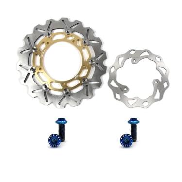 Imagem de Discos de freio dianteiro e traseiro Arashi Rotores com parafusos de montagem para Yamaha MT03 FZ03 2016-2023, YZF R3 2015-2023 ABS incluído, peças de reposição de motocicleta