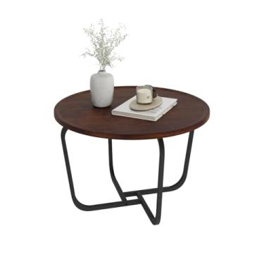 Imagem de MESA DE CENTRO REDONDA SALA CANTO CARBON LUXO 60CM