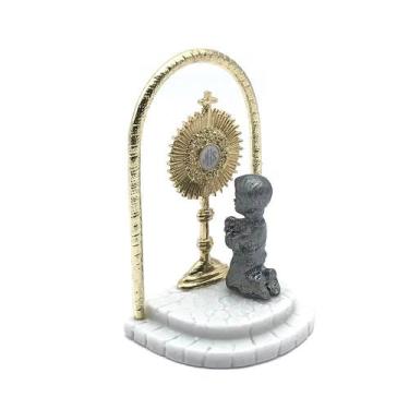 Imagem de Lembrança Primeira Eucaristia Comunhão Imagem Menino com Ostensório - 