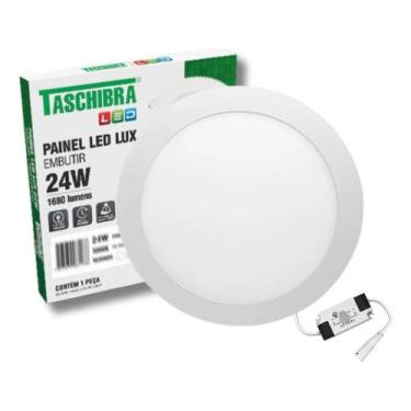 Imagem de Painel led 24w lux redondo embutir 6500k - TASCHIBRA