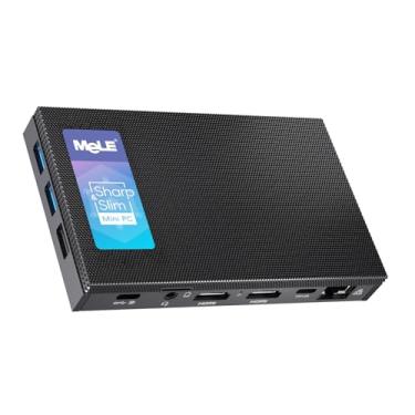 Imagem de Mele Quieter4C Mini PC Fanless 12A Alder Lake N100 (até 3,4GHz) 8GB LPDDR4x 128GB Computador Desktop Personal Win 11 Pro 4K Triple Display Dual HDMI All-in-One USB-C WiFi 5 BT5.1 Ethernet
