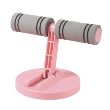 Imagem de Zxpjkyu Barra de Assistência Abdominal, Equipamento de Ginástica Doméstica, Dispositivo de Assistência para Exercícios Abdominais Dobrável, Rodada Rosa