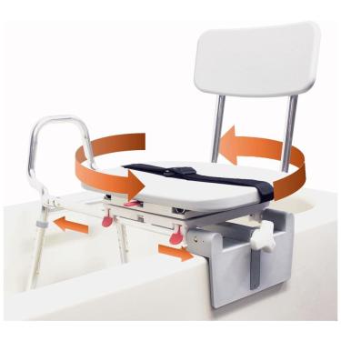 Imagem de Cadeira de Banho Móvel para Idosos e Adultos, até 150 Quilos, Branca, EAGLE HEALTH SUPPLIES 37762, Branco