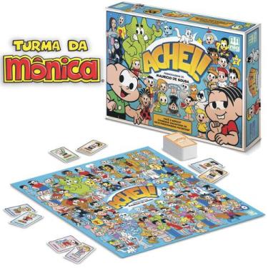 Imagem de Jogo De Tabuleiro Achei Turma da Mônica Brinquedo Infantil - Nig Brinq
