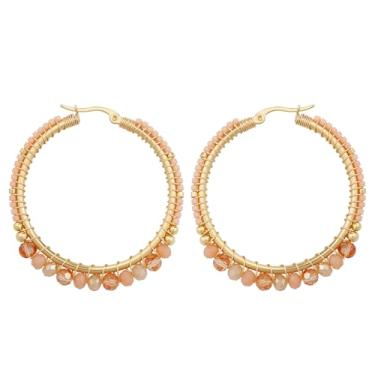 Imagem de KELITCH Miyuki Brincos de contas mistas chiques em forma de gota de água com franja, brincos de orelha caída, Miyuki Bead