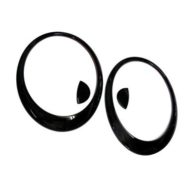 Imagem de ATEX Adesivos de capa preta brilhante (pintados) para Cooper MK2 R56 S 2007~2013 Acabamento de lâmpada de luz de cabeça + capa de spray de água