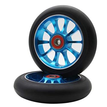 Imagem de Z-FIRST 2 peças de substituição 110 mm Pro Scooter roda com rolamentos ABEC 9 adequado para MGP/Razor/Lucky Pro Scooters (azul)