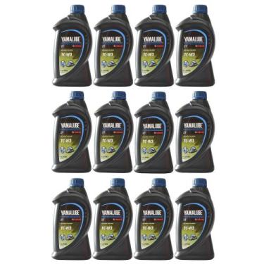 Imagem de Lubrificante Náutico Yamalube Tcw3 2 Tempos 1 Litro Kit Com 12 Litros 