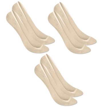 Imagem de Kit 3 Pares de Meia Selene Sapatilha Super Invisível Feminina - Nude
