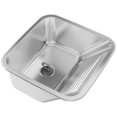 Imagem de Tanque de Embutir Inox Ghel Plus - 550x450x215mm, 30 Litros, Aço Acetinado