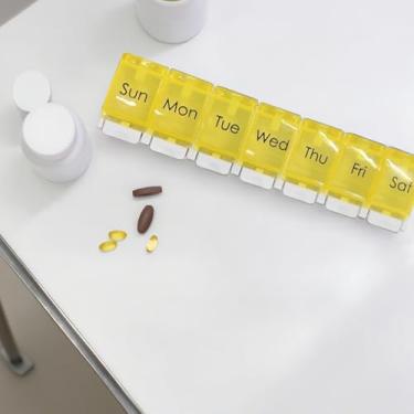 Imagem de Organizador semanal grande de comprimidos – Caixa de comprimidos diária portátil de 7 dias para remédios/vitaminas/óleo de peixe/suplementos