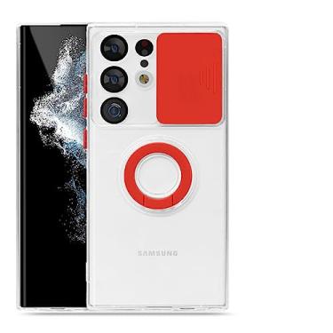 Imagem de Caso do suporte do anel de proteção da câmera para Samsung S23 S22 Ultra S23 Plus A73 A53 A13 A23 4G A52 A72 A32 A22 Tampa transparente, T6, para Samsung S23Ultra
