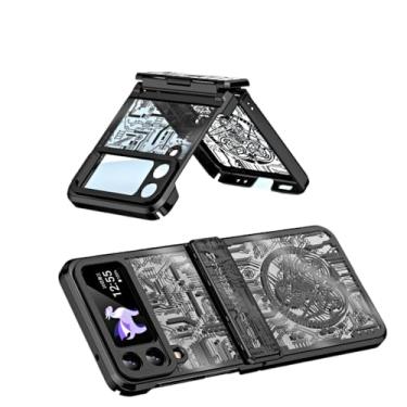 Imagem de Capa de proteção contra quedas para Samsung Galaxy Z Flip 4 Flip3 Flip5 Flip4 Flip 5 3 Zflip4 Capas foscas, pretas, para Samsung z flip 5