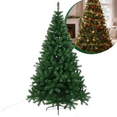Imagem de Árvore de Natal 2,10m Verde Tradicional com 600 Galhos Luxo e Base Metálica Reforçada – Pinheiro de Natal Premium