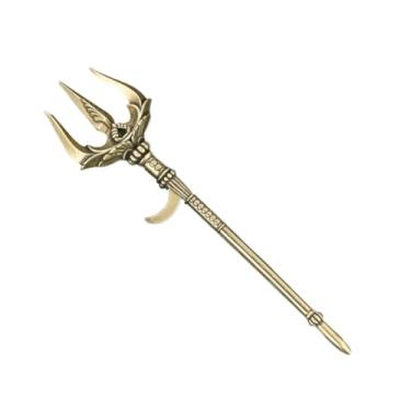 Imagem de IMIKEYA Garfo de latão decoração tridente diabólico forcado vintage tridente palitos de sobremesa vintage decoração de casa decorações de casa para casa ornamento de tridente requintado