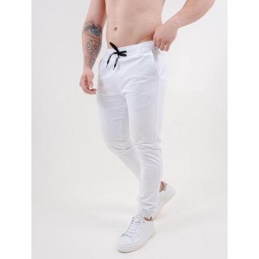 Imagem de Calça Masculina Jogger Branca - Conforto e Estilo para o Dia a Dia-Masculino
