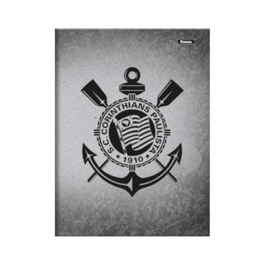 Imagem de Foroni Caderno Brochurão Corinthians, Capa Dura, 80 Folhas Pautadas, 200x275mm, Laminação Brilho