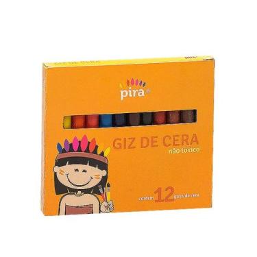 Imagem de Giz de cera longo 12 cores Piratininga