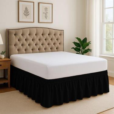 Imagem de Protetor Lateral Cama Saia Box Casal Queen e King Universal 170 Fios L