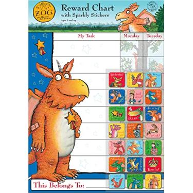 Imagem de Paper Projects 01.70.30.035 Zog Julia Donaldson Reward 56 Sparkly Stickers, Chart is Wipe-Clean, Blue, 29.7cm x 42cm