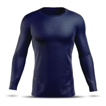 Imagem de Camisa Corrida Camiseta Segunda Pele Masculina Térmica Rashguard Acade