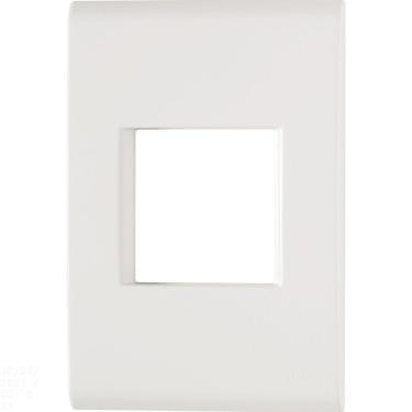 Imagem de Placa 2 Postos Juntos 4x2 Tramontina Liz Branca Tramontina