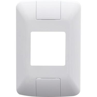 Imagem de Placa 2 Postos Juntos 4x2 Tramontina Aria Branca Tramontina