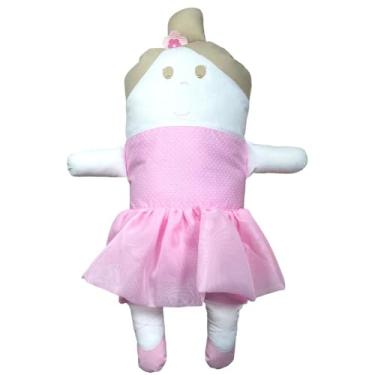 Imagem de Naninha para Bebê e Crianças HEEMM HIRA IMI Tecido Macio 100% Algodão Hipoalergênica Colecionável Artesanal Lavável e com Enchimento Removível 40x25cm Modelo BAILARINA