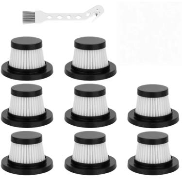Imagem de Pacote com 8 filtros para aspirador de pó Duck compatível com aspirador de pó compacto sem fio, filtro de substituição para aspirador de pó Horse Power Duck