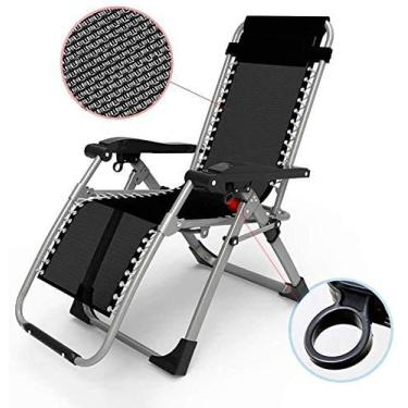 Imagem de Espreguiçadeira cadeiras de jardim cadeira dobrável espreguiçadeiras ao ar livre gravidade zero cadeira de jardim reclinável cadeira de balanço portátil dobrável suporta 200 kg (cor: estilo 1)