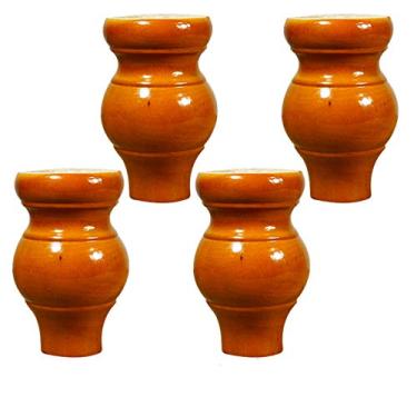 Imagem de SENNIAN 4 pés de sofá de madeira maciça, pernas de móveis, pernas de cama, pé de móveis de cozinha, pernas de armário de substituição de madeira, para sofá, otomano, suporte de TV, cômoda, mesa de