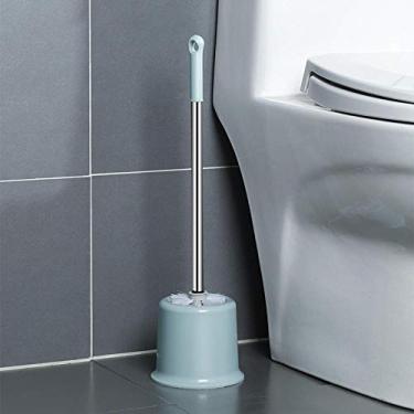 Imagem de SPOUR Escova de vaso sanitário, kits de escova para banheiro, conjunto de escovas de vaso sanitário com suporte de secagem rápida - azul