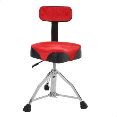 Imagem de Banco Bateria Com Encosto Profire 23.4 Vermelho Camurça - Spanking