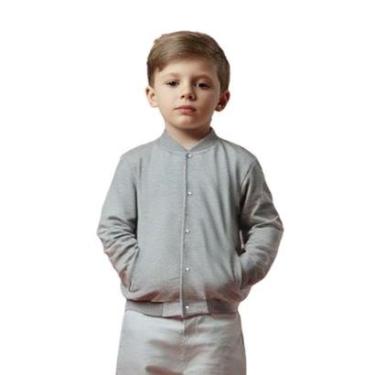 Imagem de Jaqueta de Moletom Infantil Unissex Lisa com Bolsos Estilo Casual-Unissex