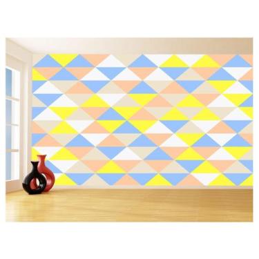 Imagem de Papel De Parede Geométrico Triângulos Abstrato 3,5M Gmt35 - Você Decor