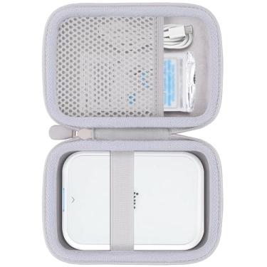 Imagem de Flaxune Estojo rígido para transporte de viagem para mini impressora fotográfica Canon Ivy 2, capa branca