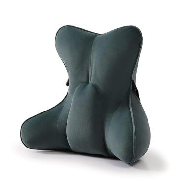 Imagem de Ailuteie Almofada de suporte lombar para alívio da dor lombar – Almofada lombar ergonômica multifuncional, almofada de leitura para cadeira de escritório, assento de carro e sofá, cinza carvão