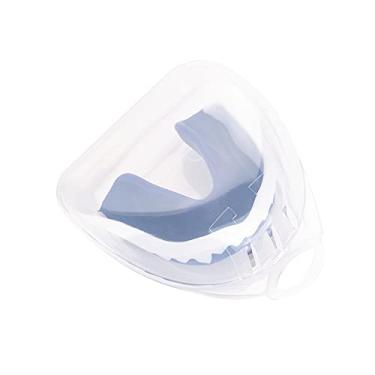 Imagem de Protetor de dentes profissional protetor bucal protetor de goma proteção de absorção de choque de alto desempenho para boxe karatê rugby esportes preto vermelho verde branco azul (Azul Branco)
