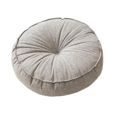 Imagem de Ｂｅｓｇａ Almofada de chão redonda, 45x10cm, almofada de meditação para o chão, para assento em cadeira ou sofá, Cinza Claro