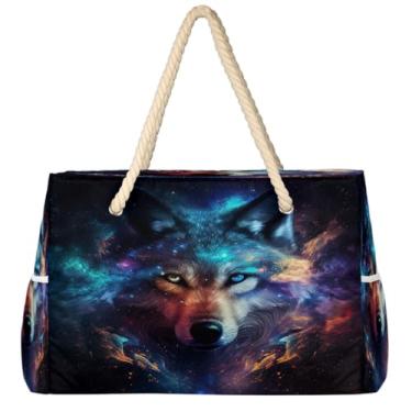 Imagem de hongjinglin Bolsa de praia grande, leve, dobrável, futebol americano, fogo, piscina, bolsa de ombro, Cor 23, Large